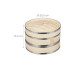relaxdays Dampfgarer Bambus, 2 Etagen, mit Edelstahlringen