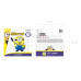 Partydeco Folienballon Minion Mel Blau/Schwarz/Mehrfarbig/Gelb