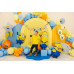 Partydeco Folienballon Stern mit Quasten Minions Mehrfarbig