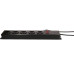 Max Hauri Steckdosenleiste Power Line 5x Typ 13 sw/sw Schalter 1.5m