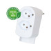 Max Hauri Mehrfachstecker ADAPT 2+1x Typ 13 weiss drehbar Green+Fair