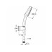 GROHE Vitalio Comfort 110 Wandhalterset Mattschwarz 2 Strahlarten