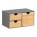 Kesper Organizer 3 Schubladen, Bambus, Grau