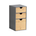 Kesper Organizer Holz Bambus Grau Braun 14 x 16 x 27 cm