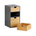 Kesper Organizer Holz Bambus Grau Braun 14 x 16 x 27 cm