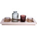 CHALET Chalet SET 4tlg. Glasset m. Holzteller Braun Creme Grau CHALET Chalet SET 4tlg. Glasset m. Holzteller Braun Creme Grau