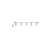 HETTICH Hakenleiste 350 x 52 x 35 mm verchromt