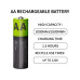 IILEER AA Lithium Akkus 2000 mAh, 4 Stück IILEER AA Lithium Akkus 2000 mAh, 4 Stück
