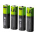 IILEER AA Lithium Akkus 2000 mAh, 4 Stück IILEER AA Lithium Akkus 2000 mAh, 4 Stück