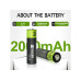 IILEER IILEER 18650 Lithium Akkus 2000 mAh 2 Stück