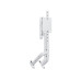 Oplite R8 Single Monitor Mount Stahl, Weiss