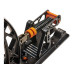 Asetek Racing Invicta Clutch Pedal Aluminium Schwarz Orange