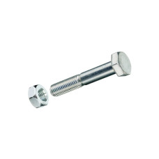 Krafter Sechskantschrauben M 8 x 70 mm mit Muttern Stahl, 2 Stück