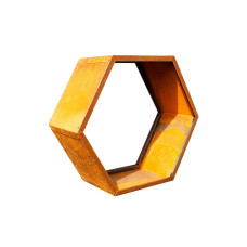 Innovesta Holzregal Corten, Rostbraun, Hexagon Innovesta Holzregal Corten, Rostbraun, Hexagon