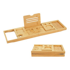 relaxdays Badewannenablage Hellbraun, Holz relaxdays Badewannenablage Hellbraun, Holz