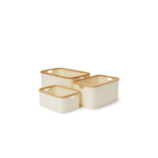 Lumaland Aufbewahrungsbox rechteckig 3 Stück, Beige Lumaland Aufbewahrungsbox rechteckig 3 Stück, Beige