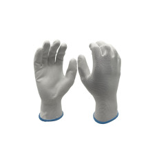 FTM Arbeitshandschuh Polyester, L, Weiss, 12 Stück