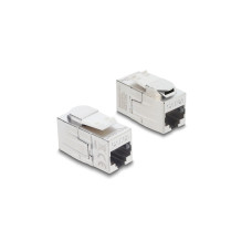 Delock Keystone-Modul Kupplung RJ45 Buchse zu RJ45 Buchse Cat.6A Delock Keystone-Modul Kupplung RJ45 Buchse zu RJ45 Buchse Cat.6A