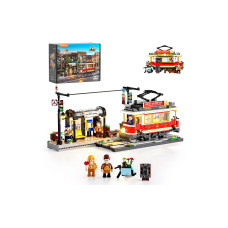 Lumibricks Historische Strassenbahn Kunststoffbausatz Retro Lumibricks Historische Strassenbahn Kunststoffbausatz Retro