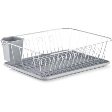 Zeller Present Geschirrabtropfständer, Metall/Kunststoff Silber/Grau