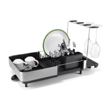 Joseph Joseph Extend Steel Plus Geschirrabtropfständer schwarz Schwarz