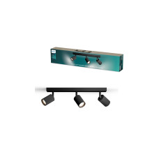 Philips Wyatt Aufbauspot 3er Balken ohne Leuchtmittel schwarz