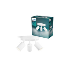 Philips Wyatt Aufbauspot 3x, rund ohne Leuchtmittel GU10, weiss