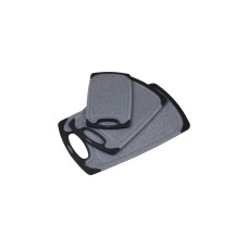 Kesper Schneidebrett-Set Kunststoff Grau mit Saftrille