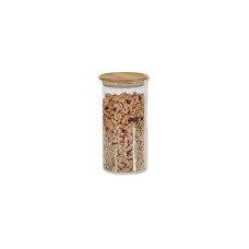 Kesper Vorratsglas 1.2 l mit Bambusdeckel Transparent Braun