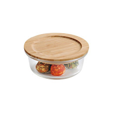 Kesper Aufbewahrungsglas mit Bambusdeckel rund 300 ml
