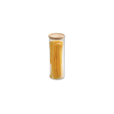 Kesper Vorratsglas Glas 1.8 l mit Bambusdeckel Braun Rund