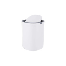 relaxdays Tischabfalleimer 1.5 l, Grau/Weiss