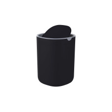 relaxdays Tischabfalleimer 1.5 l, Schwarz/Grau