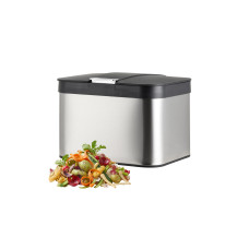 relaxdays Biomüllsammler 4.5 l, Schwarz/Silber