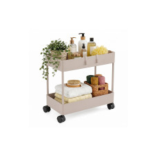 relaxdays Küchenwagen Küchenwagen 39.5 x 38 x 21.5 cm, Beige relaxdays Küchenwagen Küchenwagen 39.5 x 38 x 21.5 cm, Beige