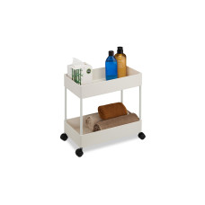 relaxdays Küchenwagen Rollwagen 39.5 x 38 x 21.5 cm, Weiss relaxdays Küchenwagen Rollwagen 39.5 x 38 x 21.5 cm, Weiss