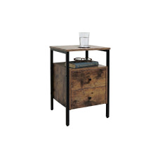 relaxdays Nachttisch 40 x 61 cm, Schwarz/Braun relaxdays Nachttisch 40 x 61 cm, Schwarz/Braun