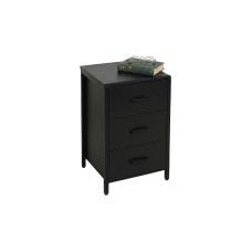 relaxdays Nachttisch 40 x 60 cm, Schwarz relaxdays Nachttisch 40 x 60 cm, Schwarz