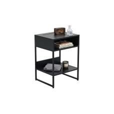 relaxdays Nachttisch 40 x 40 cm, Schwarz relaxdays Nachttisch 40 x 40 cm, Schwarz