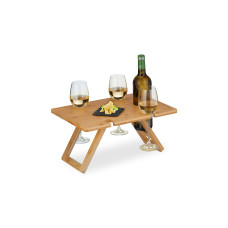 relaxdays Picknick Weintisch Hellbraun relaxdays Picknick Weintisch Hellbraun