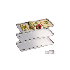 relaxdays Servierplatte Silber relaxdays Servierplatte Silber