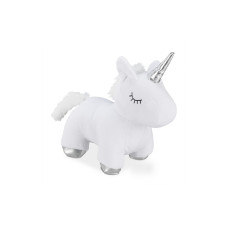 relaxdays Türstopper Einhorn Polyester Sand Weiss Silber relaxdays Türstopper Einhorn Polyester Sand Weiss Silber
