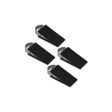 relaxdays Türstopper Kunststoff Edelstahl Schwarz Silber relaxdays Türstopper Kunststoff Edelstahl Schwarz Silber