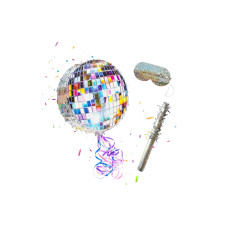 relaxdays Diskokugel Disco, Blau/Silber/Rosa relaxdays Diskokugel Disco, Blau/Silber/Rosa