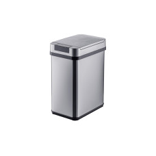 relaxdays Sensorabfalleimer 12 l, Schwarz/Silber