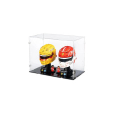 iDisplayit Acryl-Display für 2 x LEGO® F1 Helme (Mit schwarzem Boden) iDisplayit Acryl-Display für 2 x LEGO® F1 Helme (Mit schwarzem Boden)