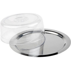 APS Kuchentablett Finesse 38 x 38 x 13 cm, Silber/Transparent APS Kuchentablett Finesse 38 x 38 x 13 cm, Silber/Transparent