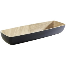 APS Schale GN 2/4 Schale FRIDA Schwarz(aussen)/Holzoptik Schwarz APS Schale GN 2/4 Schale FRIDA Schwarz(aussen)/Holzoptik Schwarz