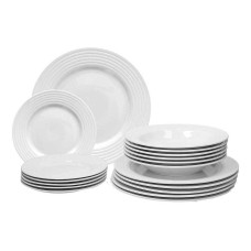 Tognana Speise-Service Rings 18-teilig, Weiss Tognana Speise-Service Rings 18-teilig, Weiss