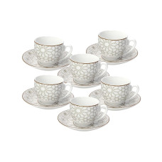 Tognana Espressotasse Habana 120 ml, 6 Stück, Weiss/Braun Tognana Espressotasse Habana 120 ml, 6 Stück, Weiss/Braun